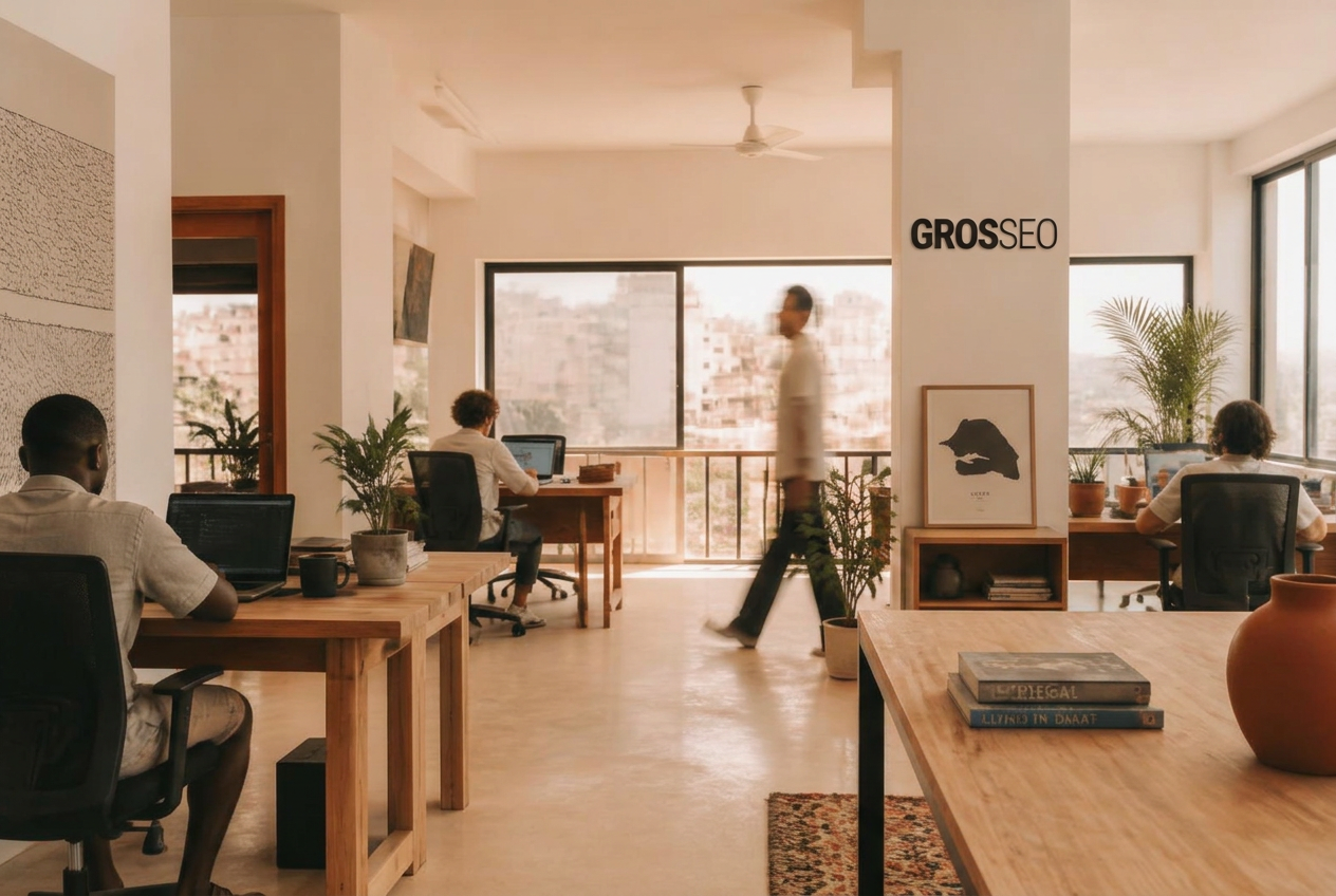 L'équipe Grosseo au travail dans son studio à Dakar